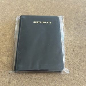 Leather RESTAURANTS & WINES log book - great for International Travel